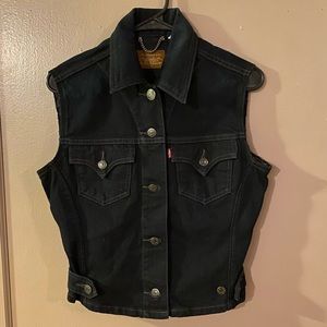 Levi Strauss Denim Biker Vest  | Size Small